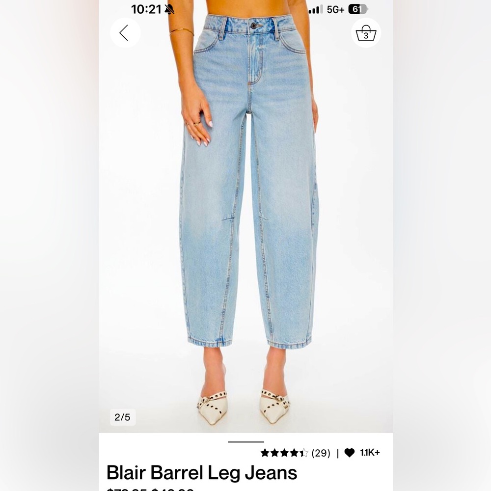 Blair Barrel jeans.